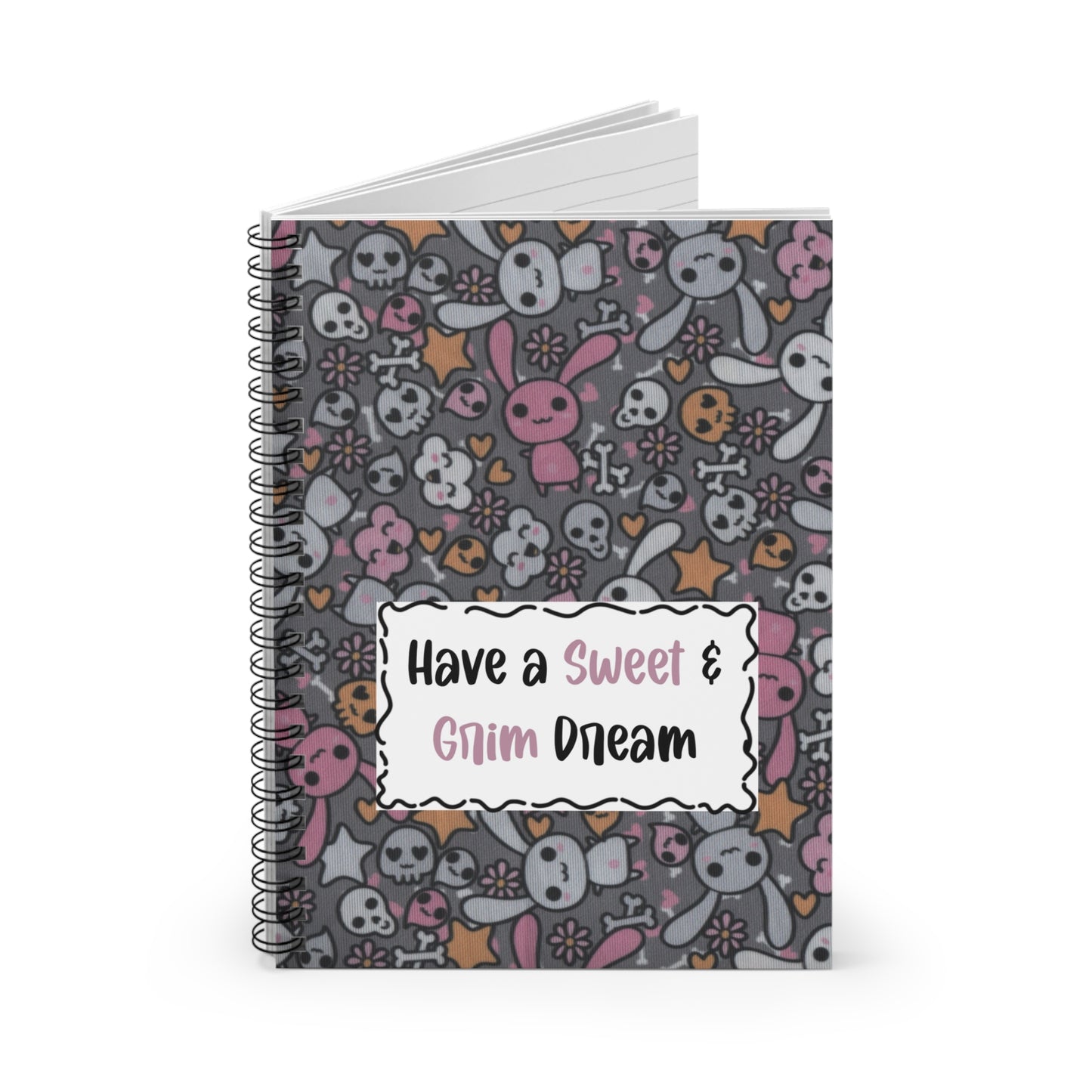 Sweet & Grim Dream Spiral Notebook - Perfect for Note-Taking & Journaling