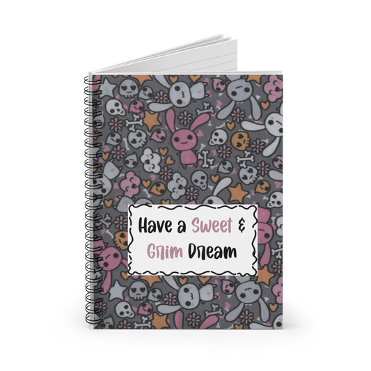 Sweet & Grim Dream Spiral Notebook - Perfect for Note-Taking & Journaling