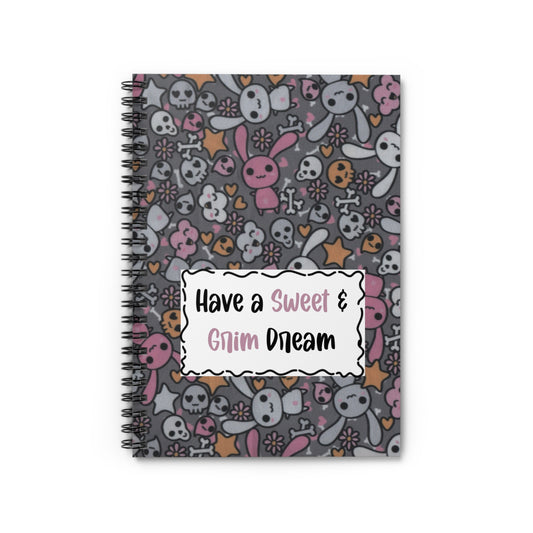 Sweet & Grim Dream Spiral Notebook - Perfect for Note-Taking & Journaling