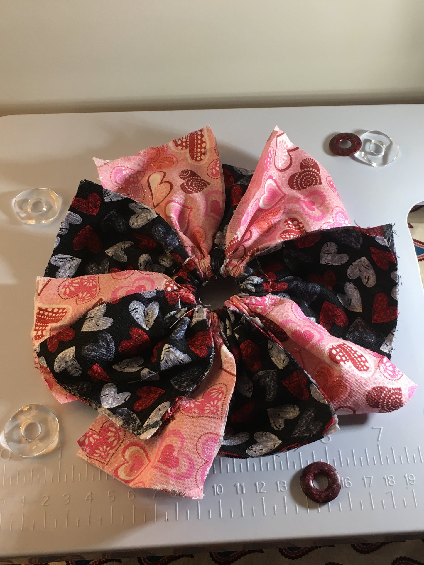 Patchy Heart Scrap Scrunchy – Eco-Luxe XL Hair Tie”